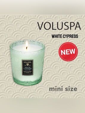 🇺🇸🆕*NEW* VOLUSPA | MINI | WHITE CYPRESS - Handcrafted Mini Jar glass candle